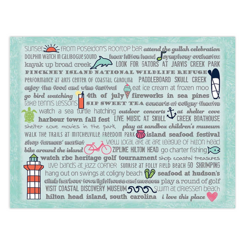 Notecards - Set of 10 Hilton Head Bucket List