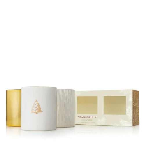NS FF Gilded Poured Candle Trio Set