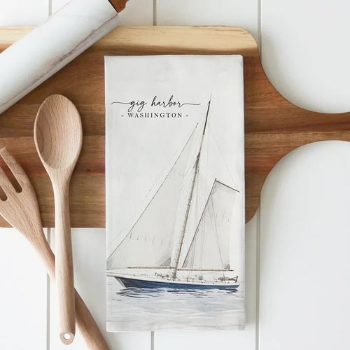 NS Sailboat Tea Towel