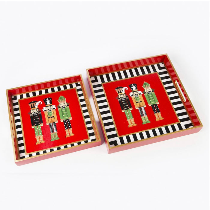 Nutcracker Tray Trio Square Set