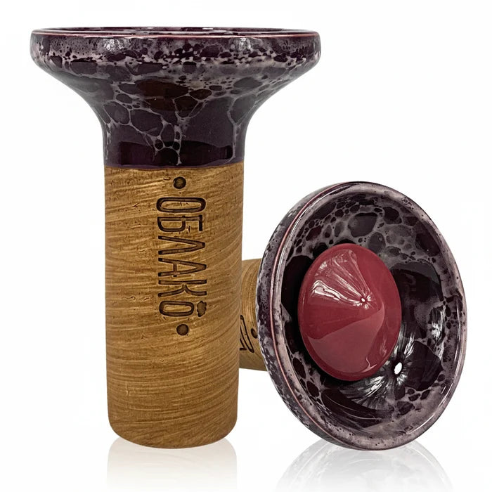 Crimson on Burgundy-Pink Marble