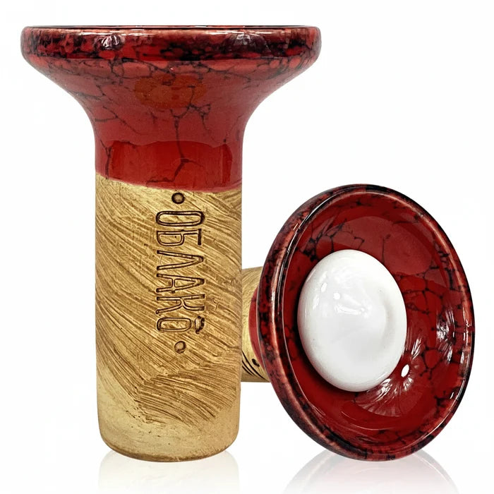 White on Red-Black Marble