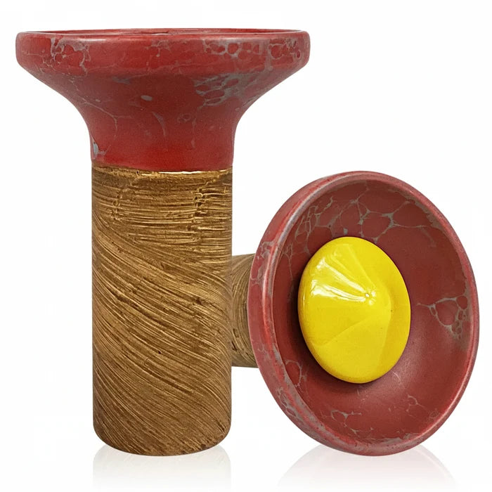 Yellow on Red-Grey Marble