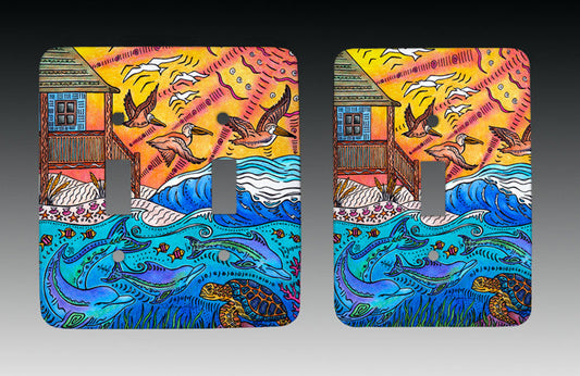 Oceanfront Light Switch Cover