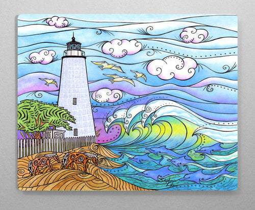 Ocracoke Waves Aluminum Wall Art