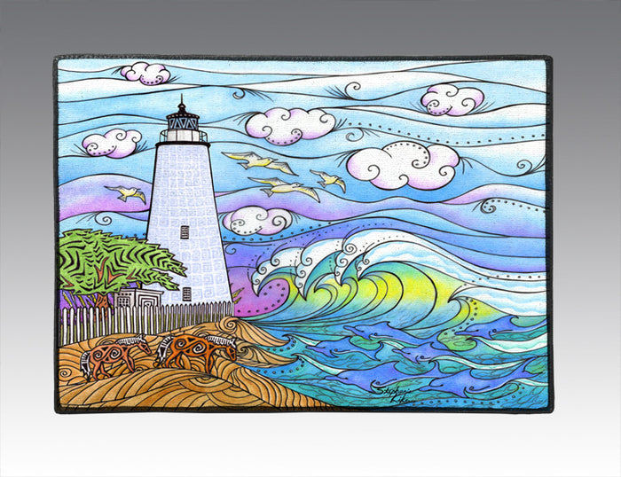 Ocracoke Waves Door Mat