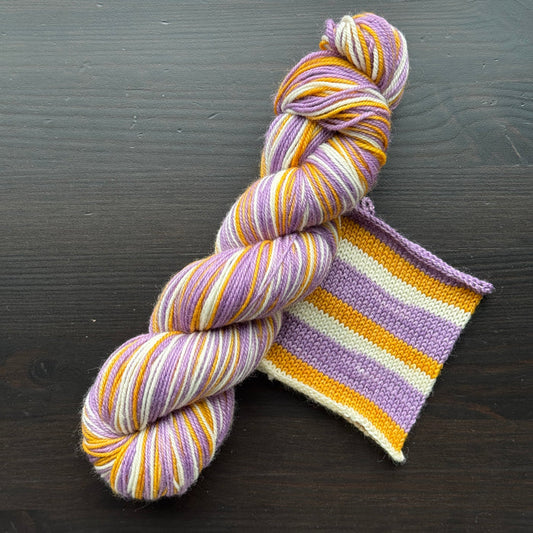 Of Quartz I Adore You - Self Striping Merino Nylon Sock & DK