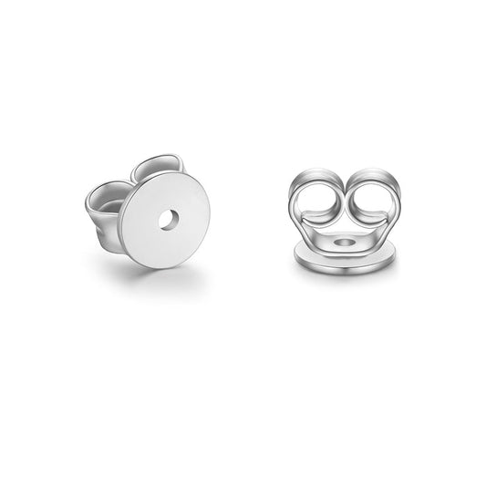 Ohrmutter silber 5 mm, 2 Stück
