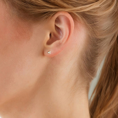Ohrstecker GLITTER gold mit Zirkonia
