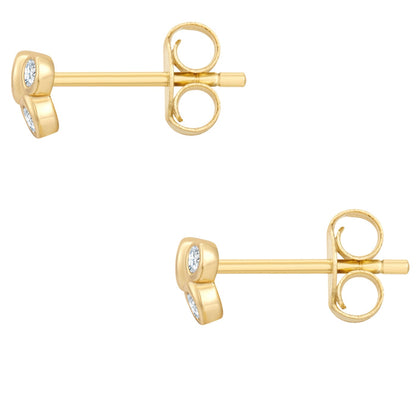 Ohrstecker GLITTER gold mit Zirkonia