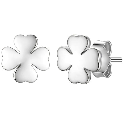 Ohrstecker KLEEBLATT silber