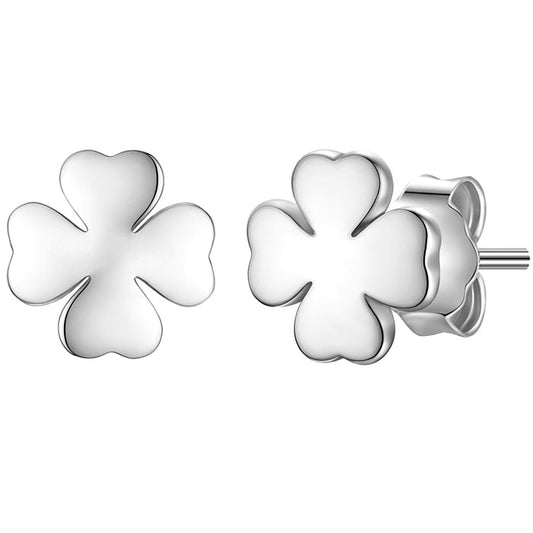 Ohrstecker KLEEBLATT silber