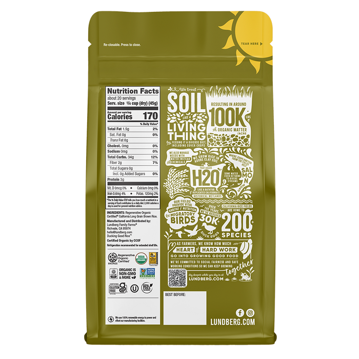 Organic Long Grain Brown Rice