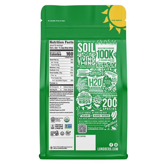 Organic Long Grain White Rice