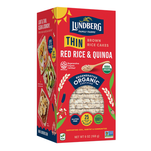 Organic Red Rice & Quinoa Thin Rice Cakes (Salt-Free)