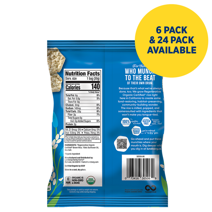 Organic Sea Salt Rice Cake Minis, Single-Serve