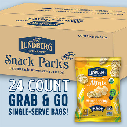 Organic White Cheddar Rice Cake Minis, Single-Serve