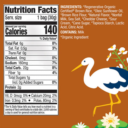 Organic White Cheddar Rice Cake Minis, Single-Serve
