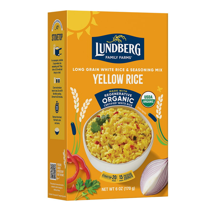 Lundberg Organic Whole Grain Rice Pilaf Yellow Rice Box