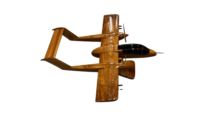 OV-10 ( OV10 ) Bronco Mahogany Wood Desktop Airplane Model