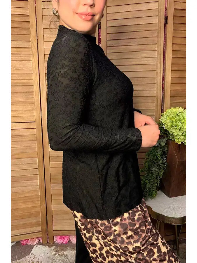 Pattern Black Women's Boutique Top
