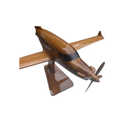 PC-12 ( PC12 ) Pilatus Mahogany wood Desktop Airplane model