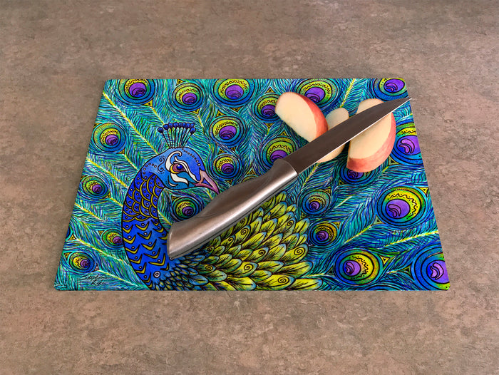 Peacock Cutting Board