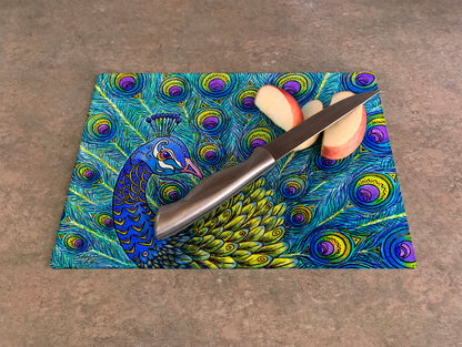 Peacock Cutting Board