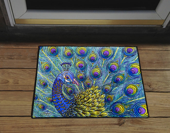 Peacock Door Mat