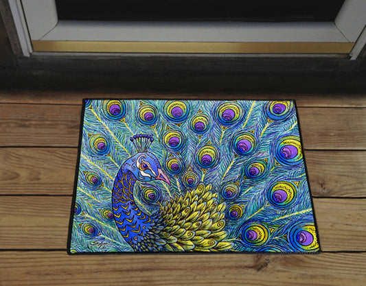Peacock Door Mat