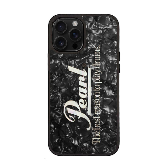 PearlbyThalia Pearl Black with Vertical Pearl Logo | iPhone Case