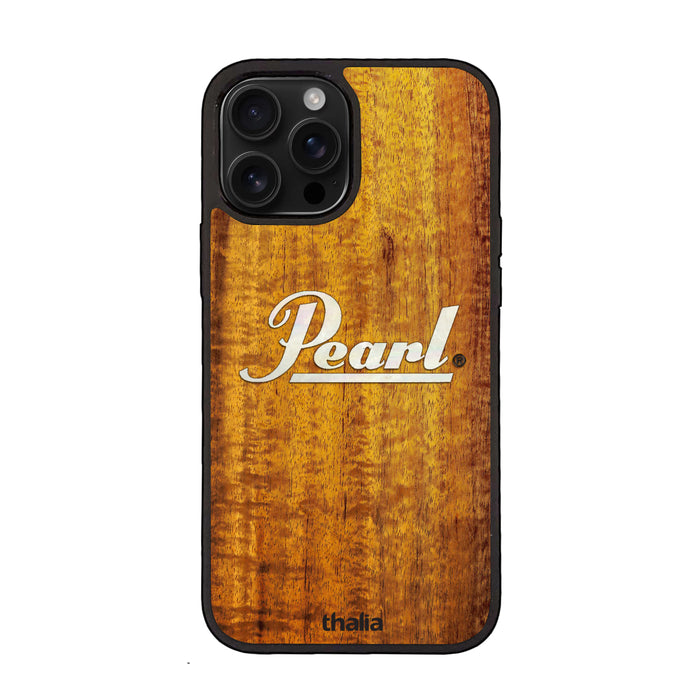 PearlbyThalia Pearl Hawaiian Koa with Horizontal Pearl Logo | iPhone Case