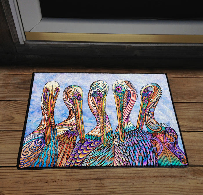 Pelican Party Door Mat
