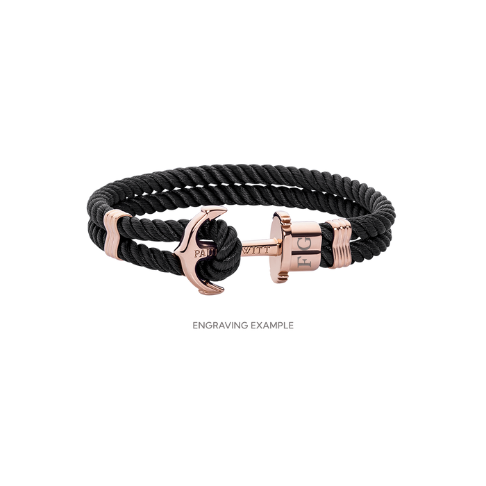 PHREP Armband Roségold Schwarz