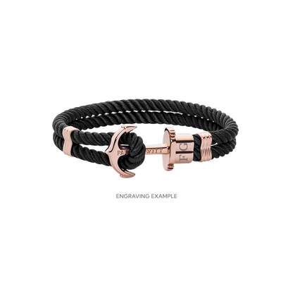 PHREP Armband Roségold Schwarz
