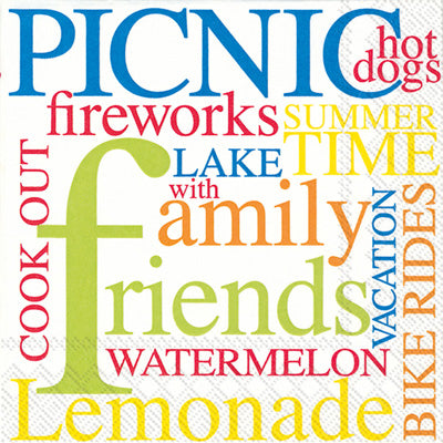 Picnic cocktail napkin