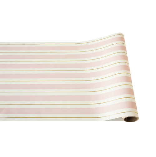 Hester & Cook Party Pink and Gold Awning Stripe Runner