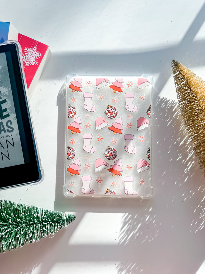 Pink Christmas Kindle Case