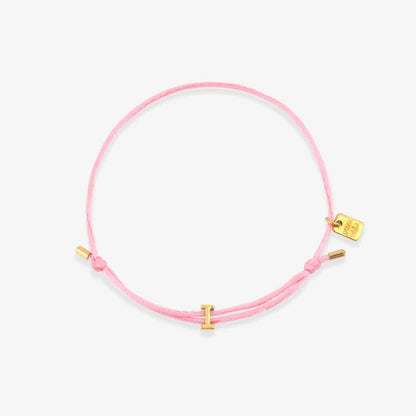 Pink Initial Charm Bracelet
