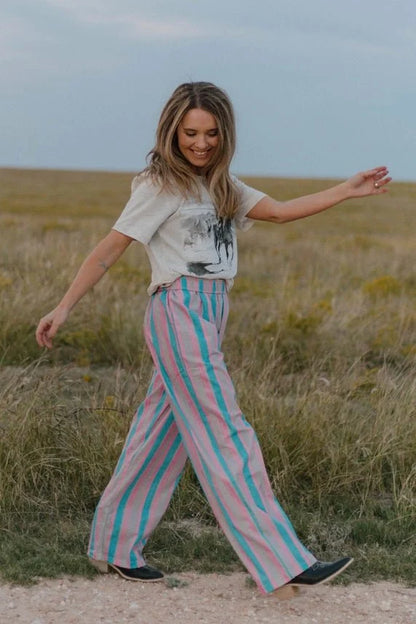 Pink Pony Stripe Boxer PantsS