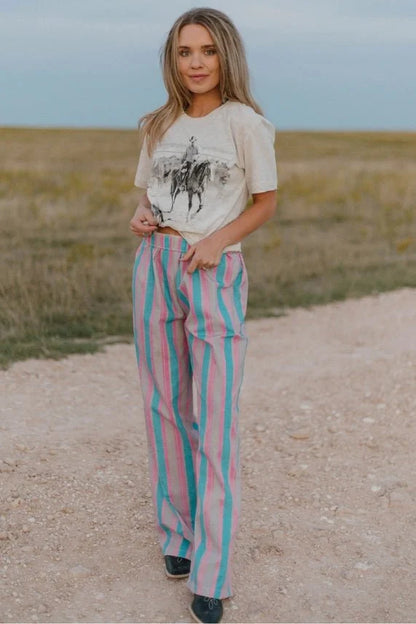 Pink Pony Stripe Boxer PantsS