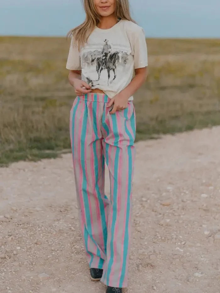 Pink Pony Stripe Boxer PantsS