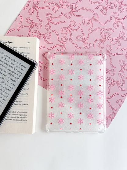 Pink Snowflake Kindle Case