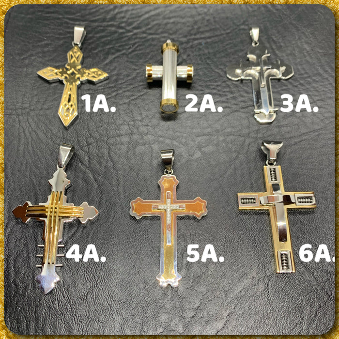“Pray” Stainless Steel Cross & Chain Necklace (6 styles)