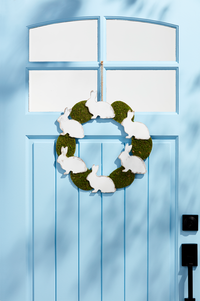 Preserved Moss Bunny Wreath