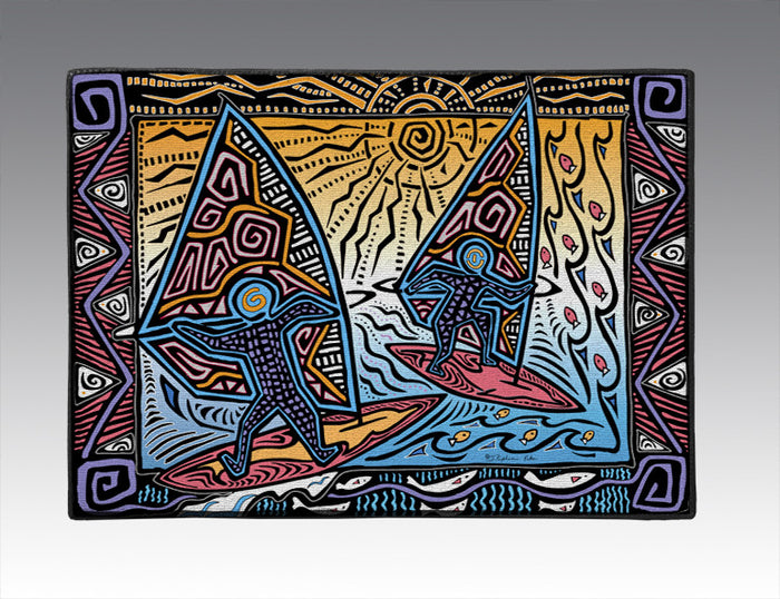 Primitive Windsurfers Door Mat