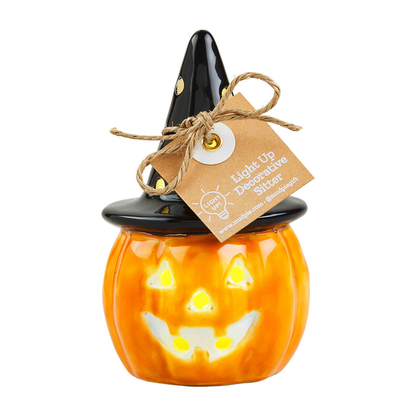 Pumpkin Witch Light Up Sitter