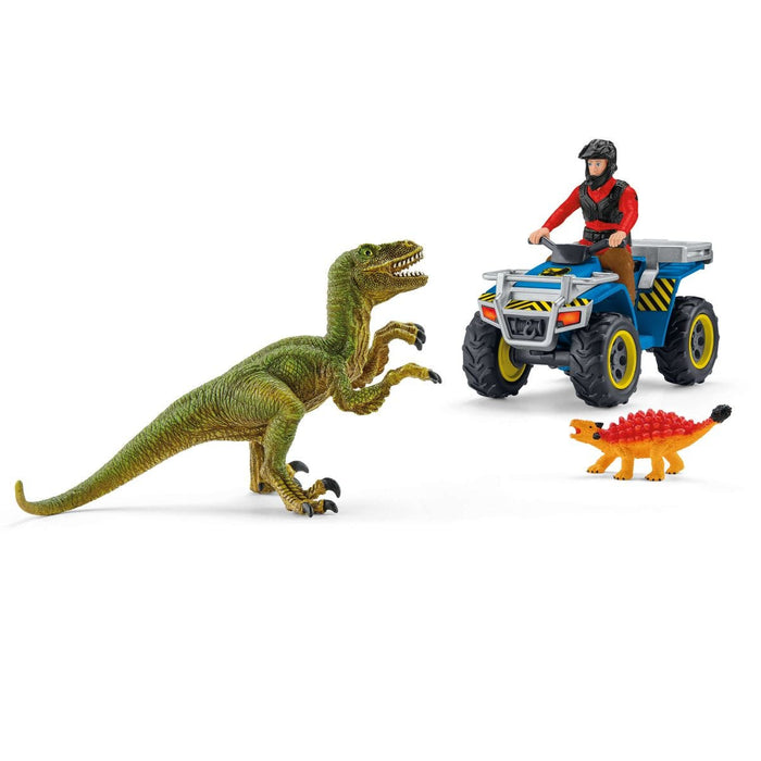 Quad escape from Velociraptor