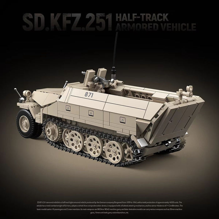 Quanguan 100319 Sd.Kfz.251 Half-Track Armored Vehicle
