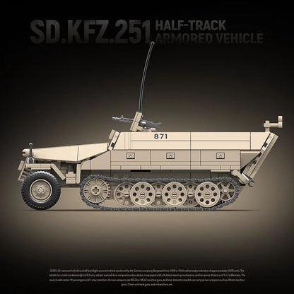 Quanguan 100319 Sd.Kfz.251 Half-Track Armored Vehicle